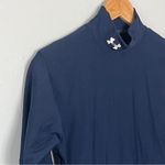 Under Armour Vintage Womens Compression Top Size Md Blue Nylon Made In USA Photo 1