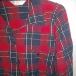 Allison Daley  II XL Red Plaid Cotton Button Down Top Photo 2
