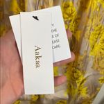 Aakaa  Yellow HOLTZ SATIN PRINTED HALTER JUMPSUIT Large NWT Photo 5