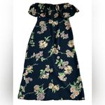 Flynn Skye romantic Fiona strapless midi dress in black botanical. NWT size Xs. Photo 7