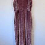 Madewell Blush Pink Crushed Velvet Wide Leg Jumpsuit Womens 8 Casual Sleeveless Photo 5