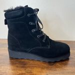 BEARPAW Ariella Winter Boots 9 Women Suede Waterproof Shearling Wool Lined Black Photo 0