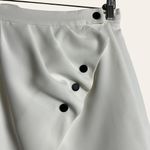 Sandro Paris Ecru Zoelle Asymmetric Button A-Line Mini Skirt S Photo 4