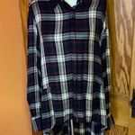 Elan  oversized ruffled flannel shirt Photo 9