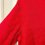 Pendleton  Red Turtleneck Sweater Ribbed Cotton Vintage Made in Hong Kong Large P Photo 3