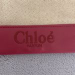 Chloé NEW Chloe Tan and Red Makeup Bag/Clutch  Photo 2