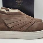 Valentina Rangoni Womens Serafina High Top Sneakers Shoes Taupe Size 8M New Brown Photo 0