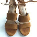 Via Spiga Ankle Strap Heeled Sandals Leather Suede‎ Womens Size 7.5M Brown Photo 2