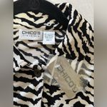 Chico's Travelers Women’s Trailing Echoes Sydney Duster
Jacket Black/White Dress Photo 7