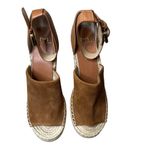 Marc Fisher LTD Women's Alita Platform Brown Suede Wedge Espadrilles Size 11 Photo 1
