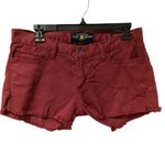 Lucky Brand Women's Burgundy Jean Shorts WORN ONCE 2/26 Photo 0