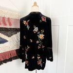Johnny Was Sisilia Floral Embroidered Velvet Top Black Sz S Photo 7