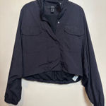 Forever 21  Woman's Windbreaker Cropped Jacket Snaps‎ Black Size Medium Photo 0