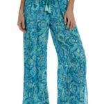 Sunshine 79 La Blanca Boheme Paisley Beach Palazzo Front Slit Cover Up Pants S/M Green Size M Photo 6