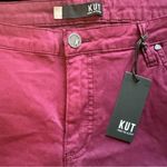 Kut From The Kloth Donna Ankle Skinny Jeans - Size 16W - Burgundy Photo 2