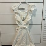 ASTR  The Label Elora Ivory Eyelet Cutout Skater Dress Photo 1