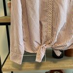 Eddie Bauer NWT  Etesian Tie Front Button Up Collar Shirt, L Photo 4