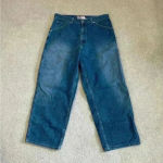 Old Navy  high rise wide leg blue jeans in size 34 Photo 0