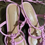 Anthropologie  pink strappy sandal heels Photo 9