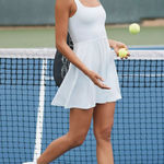 Beyond Yoga  Charmed Fit & Flare Minidress in White Size Small Photo 0