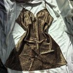 Victoria's Secret morgan taylor intimates leopard print animal print satin finish slip dress Photo 0