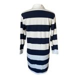 J.Crew Navy Blue & White Rugby Stripe Cotton Dress Size Small Photo 2