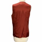 Vintage Spenser Jeremy Silk Waistcoat M Burgundy Red Jacquard Floral Holiday Size M Photo 5