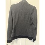 Kyodan  Alpine 1/4 Zip Double Brushed‎ Jacquard Sweater Size Black Gray Petite S Photo 4