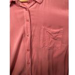 Torrid Button Front Shirt Long Sleeve Lightweight Rayon Peachy Pink Women's 2 2X Photo 2