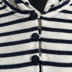Vineyard Vines  Navy and White Striped Terry Tunic Length Hoodie Photo 1
