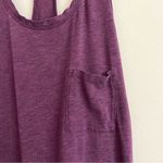 Lululemon  Yogi Everyday Tank Top Sz 6 Purple Heathered Racerback Front Pocket Photo 5