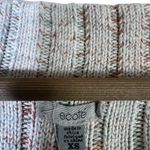 Ecote Off Shoulder Cropped Sweater Womens XS Cream Ribbed Knit Neutral Boho Photo 4