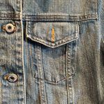 Gap Vintage jean jacket Medium mid wash pockets loose button up pockets stretch Photo 3