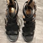 Pour La Victoire  nwot leather black heel sandals Photo 2