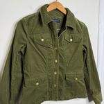 Jones New York Petite Dark Green Corduroy Jacket Women’s Size PP Button Down Photo 1