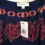 Cloud Chaser  Navy Blue Blouse with Floral Embroidery  Photo 3