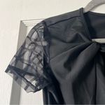 SheIn ⭐️ Emery Rose Black Short Sleeve Organza Sleeve Top Size Small NWT Photo 1