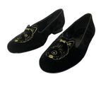 VINTAGE 1990'S VANELI BLACK VELVET & LEATHER "YORKIE" LOAFERS (6.5) Photo 8