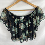 Leith  Floral Ruffle Crop top size Large Photo 1