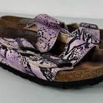 Birkenstock Betula Purple Snakeskin Print Sandals Size 10 Photo 0