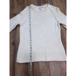 Calvin Klein Jeans Cotton Knit Sweater Women's M Ivory Crewneck Photo 4