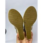 Joie  Kaelyn Nude Leather Espadrille Wedge Sandals 38 Crisscross Ankle Strap Heel Photo 10