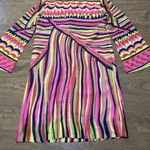 CK Bradley Signature Boatneck Shift Dress Retro Groovy Lines Print NWOT Size XS Photo 7