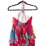 FIGUE Lula Halter Silk Chiffon Maxi Dress Sz 4 Pink Photo 4