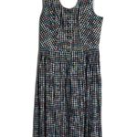 Vtg Alphorn Dress Womens 40 Multicolor Gingham Plaid Sleeveless Germany 90s Size M Photo 0