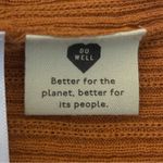 Madewell burnt orange Pointelle knit ribbed button cardigan sweater Small EUC Photo 10