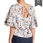 Melrose and Market Ruffle Sleeve Floral Top Statement Sleeves SP Photo 2