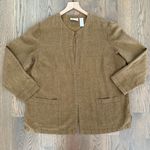 Liz Claiborne Vintage Elizabeth 100% Linen Chore Coat Jacket in Rust Brown Size Medium Photo 3