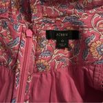 J.Crew Crew Size 0 Embroidered Romper In Pink Vines Block Print Summer Tassel Floral Photo 5