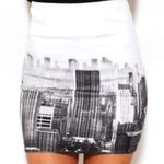 Black and White Mini Pencil Skirt for Night Out Size L Photo 1
